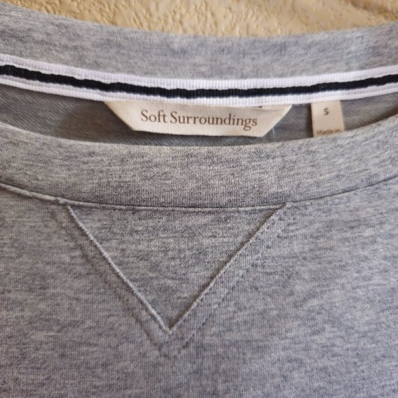 SOFT SURROUNDINGS Heather Gray Corryn Sweatshirt Dress~Size S~NWT - Picture 9 of 12